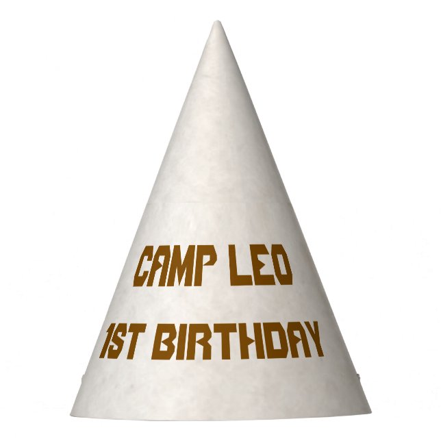 Chapéu de festa cônico de 1º aniversário com tema  (Frente)