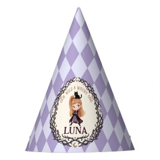 Chapéu De Festa Convite de Aniversário de 1 ano da Bruxa Chibi Aqu