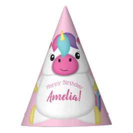 Chapéu De Festa Cor de rosa da Festa de aniversário Unicorn