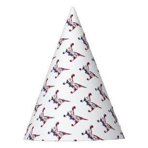 Chapéu De Festa Cor de Sinalizador Americano Monograma Inicial K