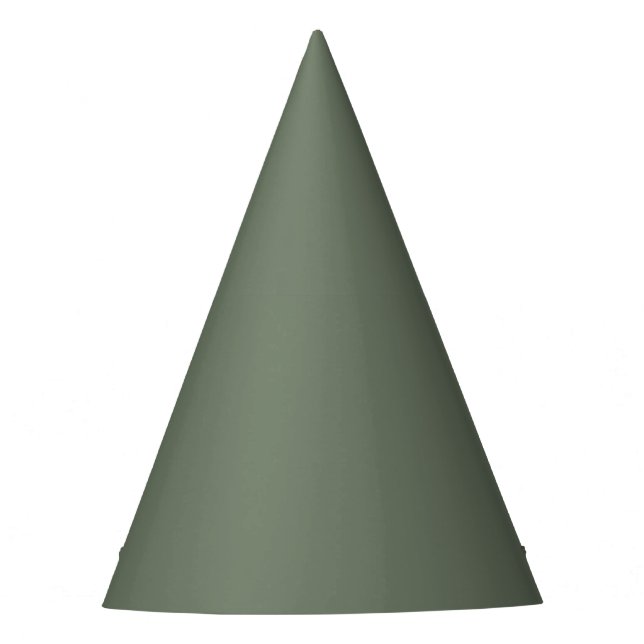 Chapéu De Festa Cor de Tendência Desligado Cinza Verde (Frente)