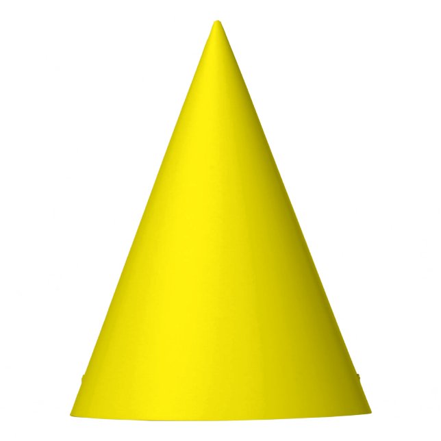 Chapéu De Festa Cor Sólido Amarelo Canário (Frente)