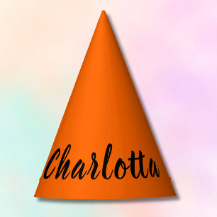 Chapéu De Festa Cor Sólido Laranja Neon Sunset Personalizada