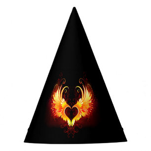 Chapéu De Festa Coração do Anjo Fogo com Asas