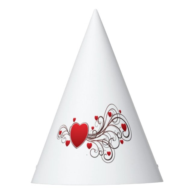 Chapéu De Festa Coração Percorrido (Frente)