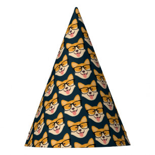 Chapéu De Festa Corgi Com Óculos Cuja Gama É