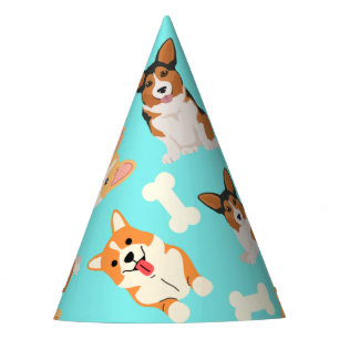 Chapéu De Festa Corgi Cute Pattern In Mint