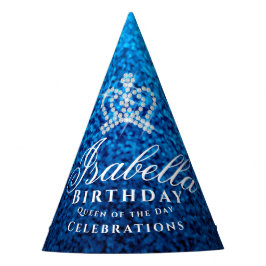 Chapéu De Festa Coroa Azul Brilhante