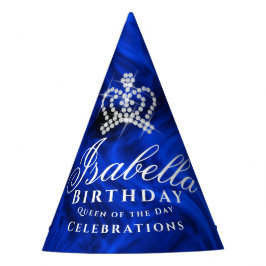 Chapéu De Festa Coroa Azul Brilhante