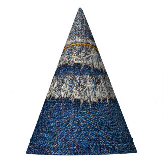 Chapéu De Festa Cortina Laranja, Patch Duplo De Denim.