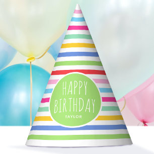Chapéu De Festa Cotovelo-cotovelo bonito verde-feliz aniversário