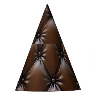 Chapéu De Festa Couro de Chocolate: Textura de Revestimento Luxuos