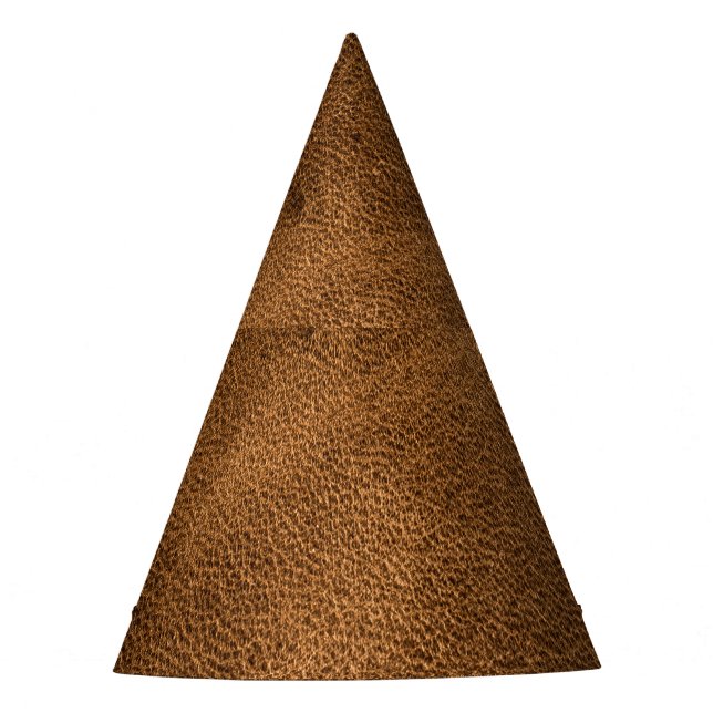 Chapéu De Festa Couro Marrom Antigo: Fundo Texturizado (Frente)