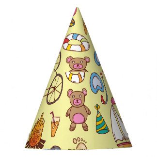 Chapéu De Festa Crianças de rabisco desenhadas à mão: padrão de sa