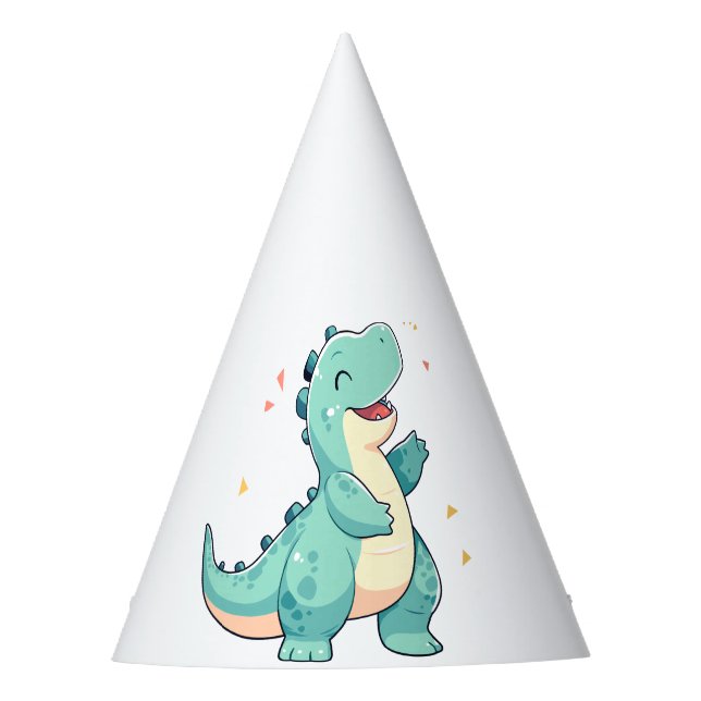 Chapéu De Festa Crianças Dino Mite! Dinossauro Cinto Aniversário T (Frente)