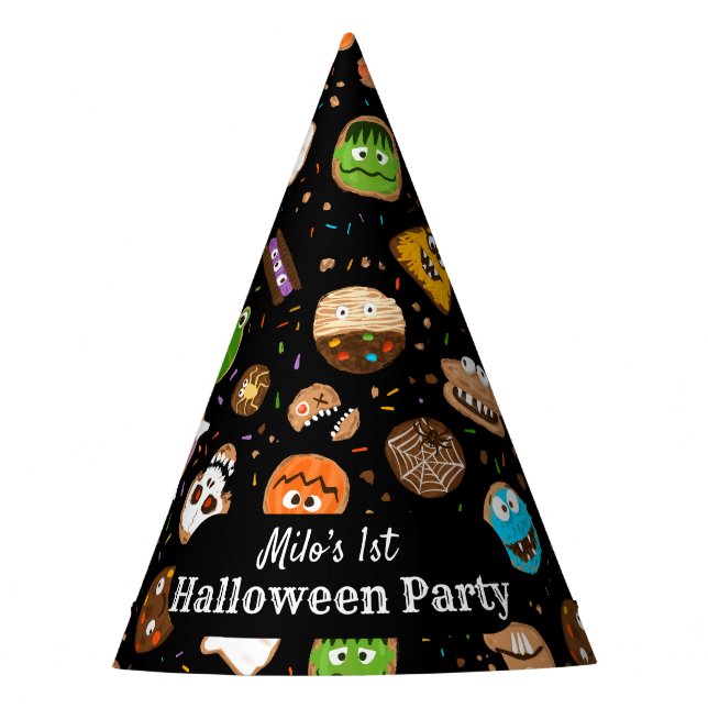 Chapéu De Festa Crianças divertidas do Halloween Monster Cookie (Frente)