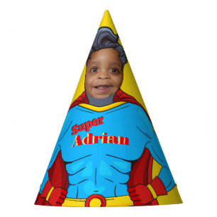 Chapéu De Festa Crianças Papel Hábito Super Herói Aniversário