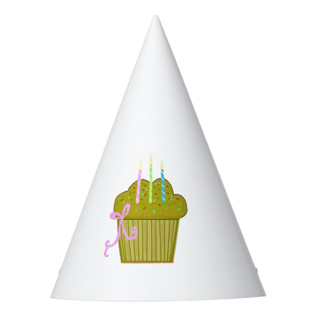 Chapéu De Festa Cupcakes De Chocolate Com Velas (Frente)