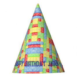 Chapéu De Festa Custom Building Block Birthday Party Hat