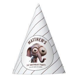 Chapéu De Festa Cute Crazy elephant Farm Theme 1st Birthday