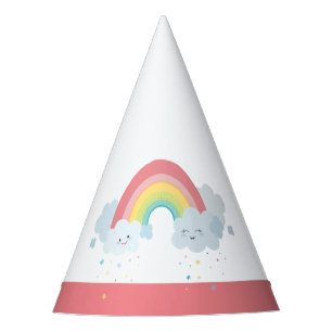 Chapéu De Festa CUTE RAINBOW CLOUDS Kawaii - cores pastel