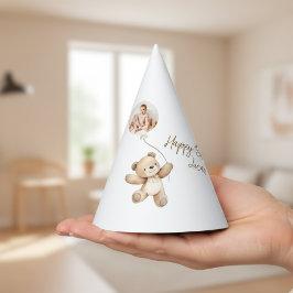 Chapéu De Festa Cute Teddy Bear Photo Birthday Party Hat