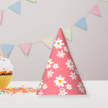 Daisy Retro birthday party hats