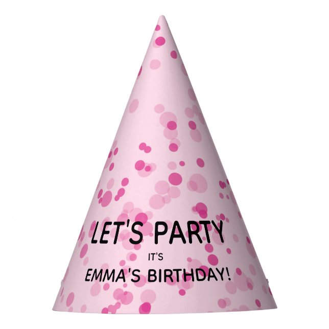 Chapéu De Festa Dance Disco Ball Party - Pink Personalizado e Pret (Frente)