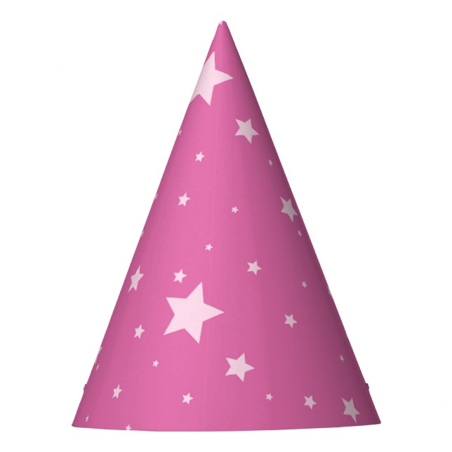 Chapéu de Festa de Aniversário de Menina Estrelas  (Frente)