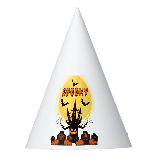 Chapéu de Festa de Lua de Halloween Spooky (Frente)