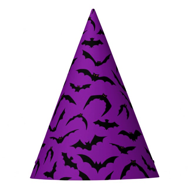 Chapéu de Festa de Morcegos de Halloween (Frente)