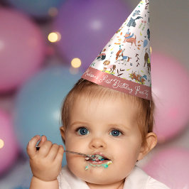 Chapéu De Festa Deixa o Cachorro Pawy Rosa Puppy Festa de aniversá