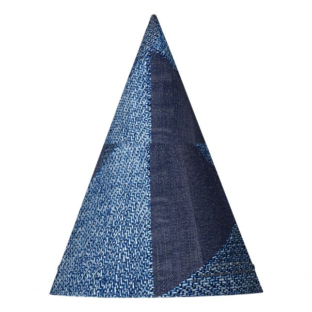 Chapéu De Festa Denim Urban: Patchwork Disparada. (Frente)