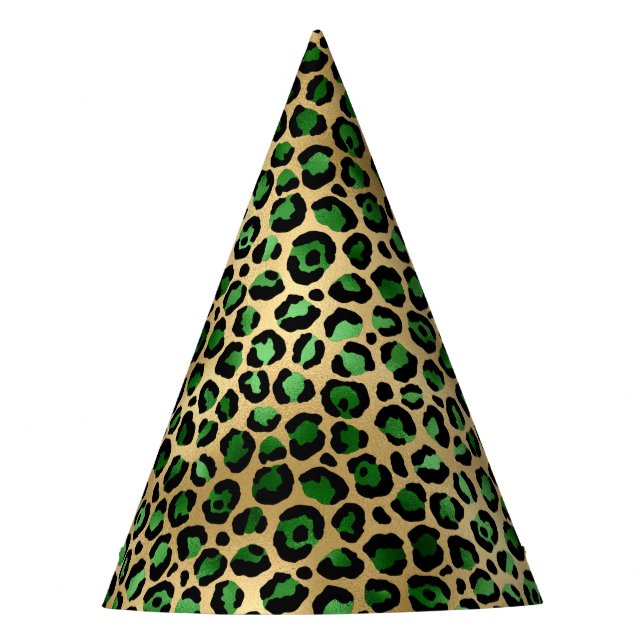 Chapéu De Festa Desenho da Série Safari Esmeralda e Ouro 8 (Frente)