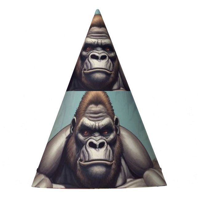 Chapéu De Festa Desenho de Cartoons de Pop de Gorilla Bodybuilder (Frente)