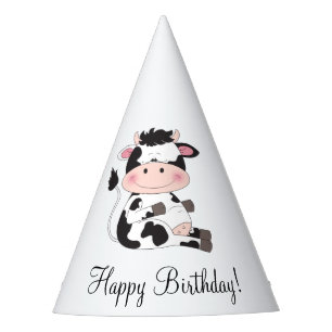 Chapéu De Festa Desenhos animados bonitos da vaca do bebê