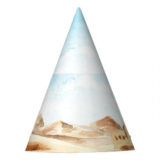 Chapéu De Festa Desert Dunes African City Watercolor