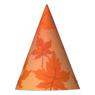Chapéu De Festa Design de outono com folhas de maple e efeito de c