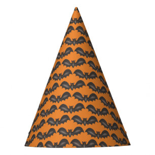 Chapéu De Festa Design Laranja Black Halloween Party Flores