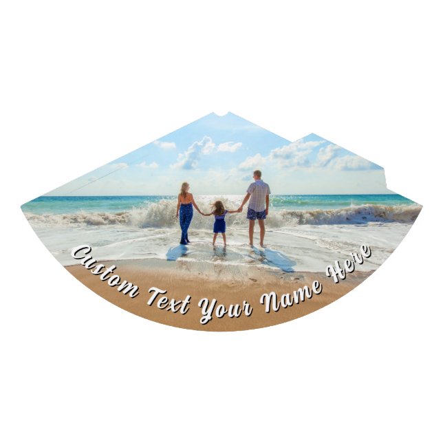 Chapéu De Festa Design Your Own Photo Party Hats Personalized Text (Frente)