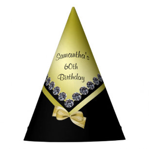 Chapéu De Festa Diamantes Sparkly & aniversário do arco Dourado