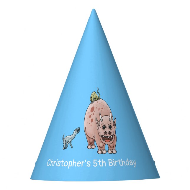 Chapéu De Festa Dinossauros de Fantasia Fofos (Frente)