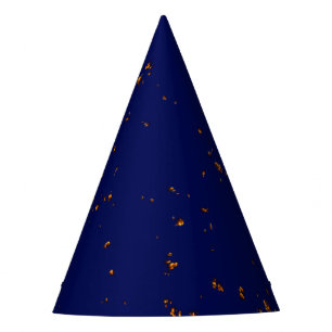 Chapéu De Festa Disparos De Fogo Sobrepõem Sua Foto Batida Azul
