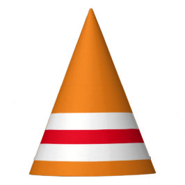 Chapéu De Festa Diversão Festiva Brilhante Laranja Vermelho Branco