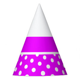 Chapéu De Festa Divertido Brilhante Bonito Rosa Branco Pontilhado 