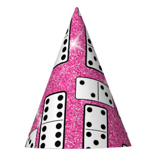 Chapéu De Festa Domino Peças Domino Domina Conselho Jogo Rosa Gli