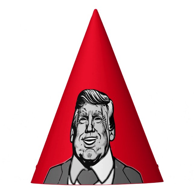 CHAPÉU DE FESTA DONALD TRUMP PRESIDENTE CARTOON (Frente)