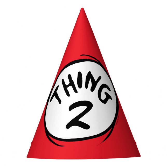 Chapéu De Festa Dr. Seuss | Coisa Um Coisa Dois Personalizada (Frente)