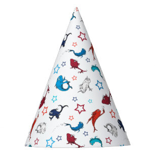 Chapéu De Festa Dr. Seuss Um Peixe Dois Peixes Padrão de Estrela