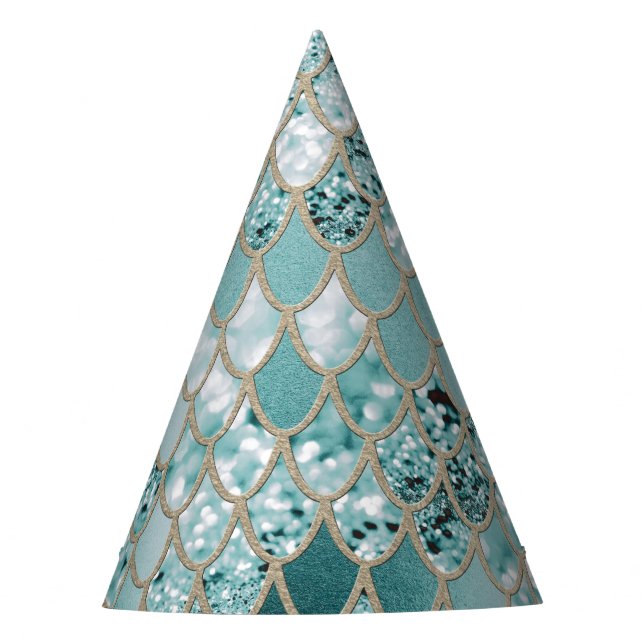 Chapéu De Festa Escalas de Sereia Glitter #3 #shiny (Frente)